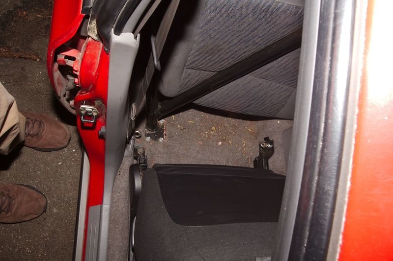 Interior, Under Front Seat, Rollbar Attachment