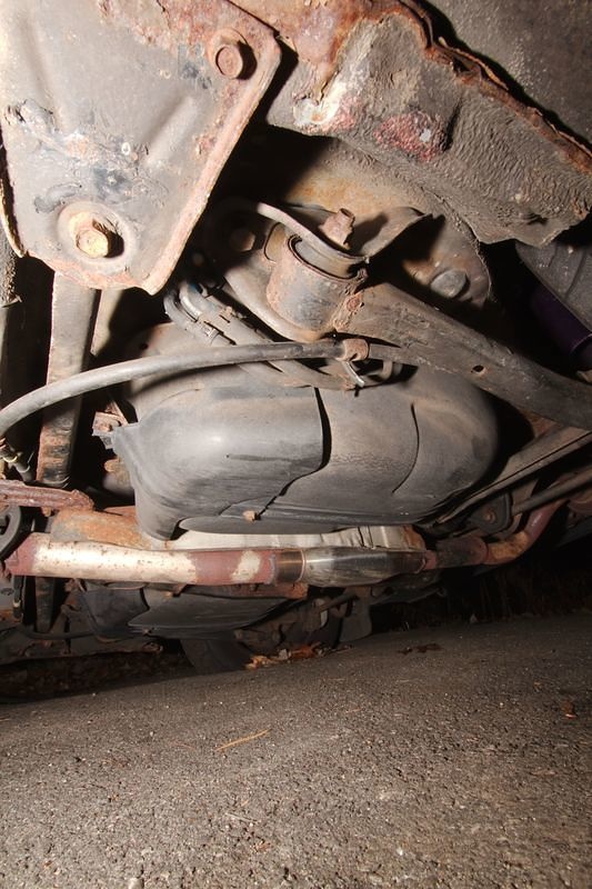 Undercarriage, From Driver's Side, Rear Exhaust, Gas Tank